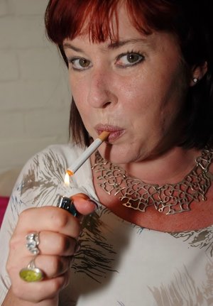 18 year old girl Ally Styles smokes before a nut sac nudeing BJ and a sexy